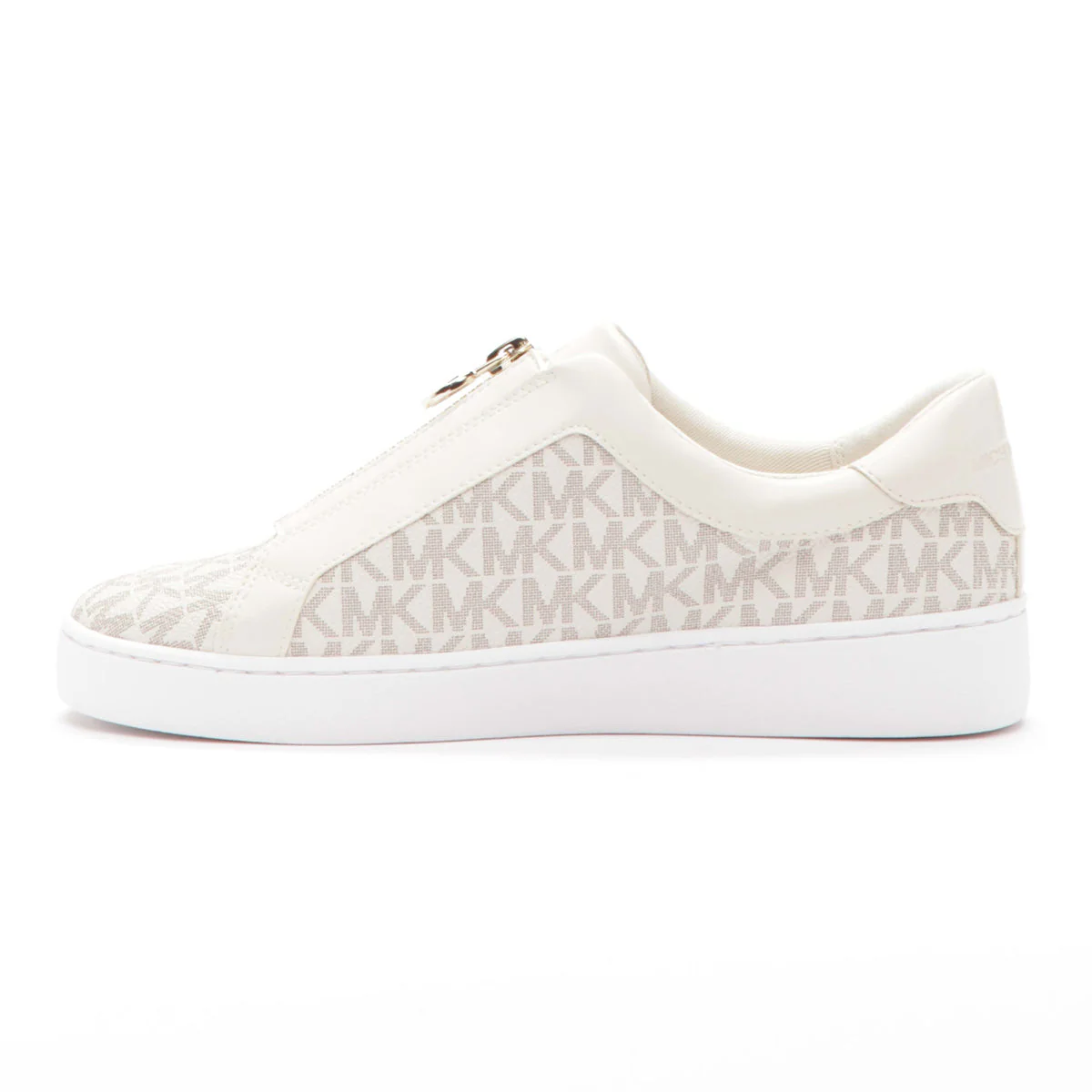 Michael Kors Keaton Zip Sneaker in Vanilla MK Print - Image 3