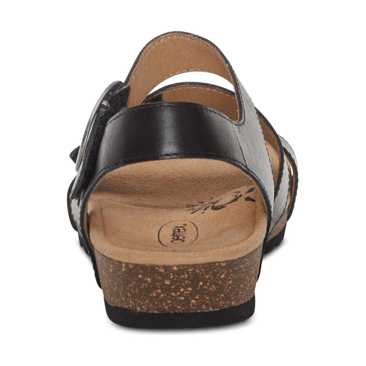 Aetrex Lilly Women's Adjustable Quarter Strap Sandal – Black - Image 4
