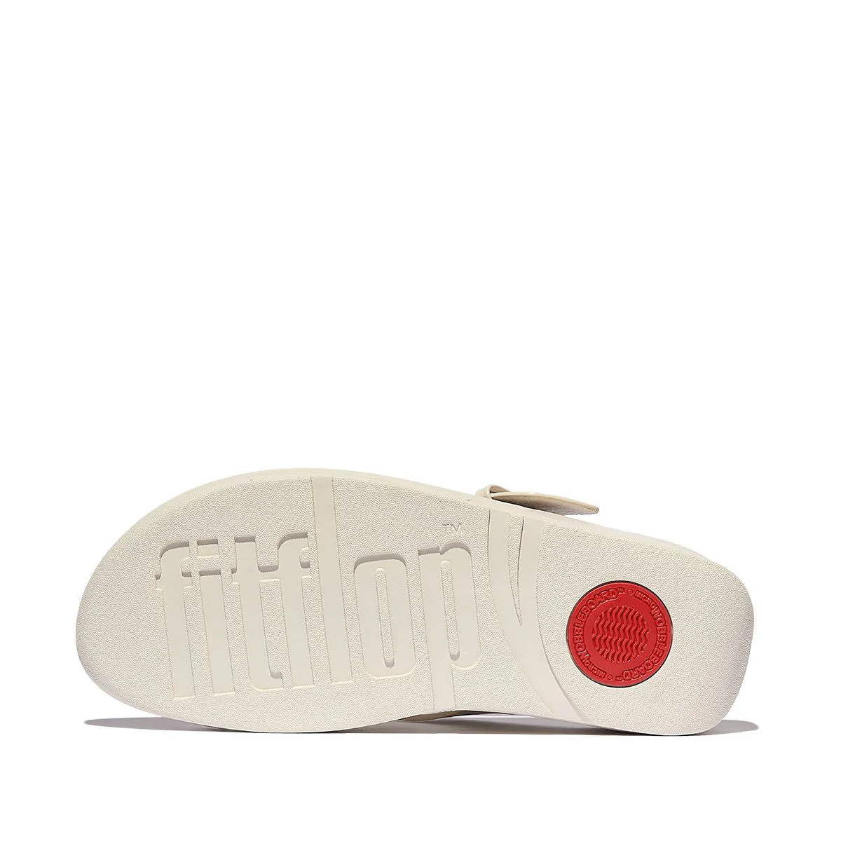 LULU Covered-Buckle Toe Thong Slide in Beige - Image 2