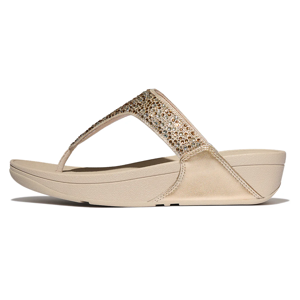 LULU Glitter Toe-Post Sandals in Platino - Image 2