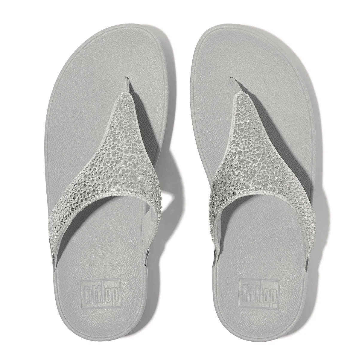 LULU Glitter Toe-Post Sandals in Silver - Image 4