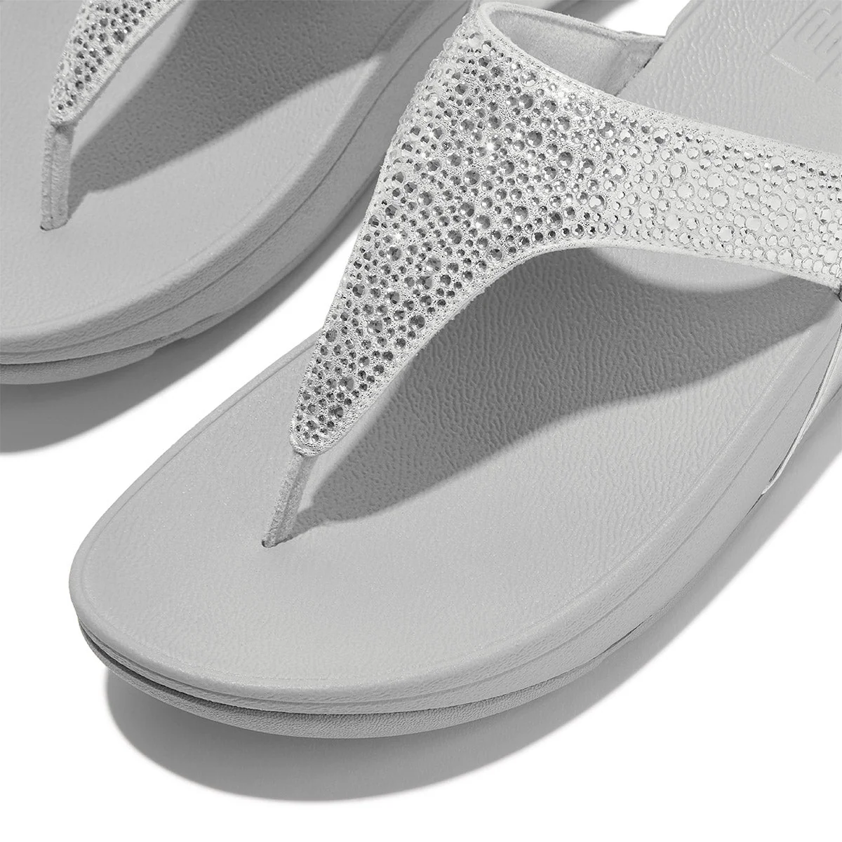 LULU Glitter Toe-Post Sandals in Silver - Image 5