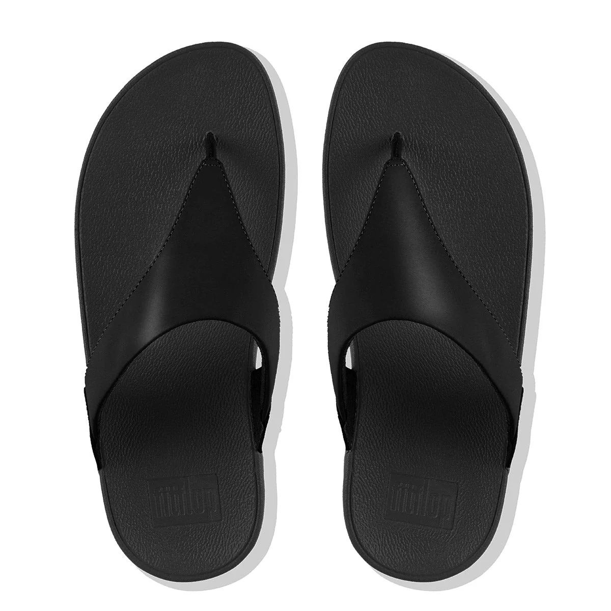 FitFlop Lulu Leather Toe-Post Sandals – Women's (Black) - Image 4