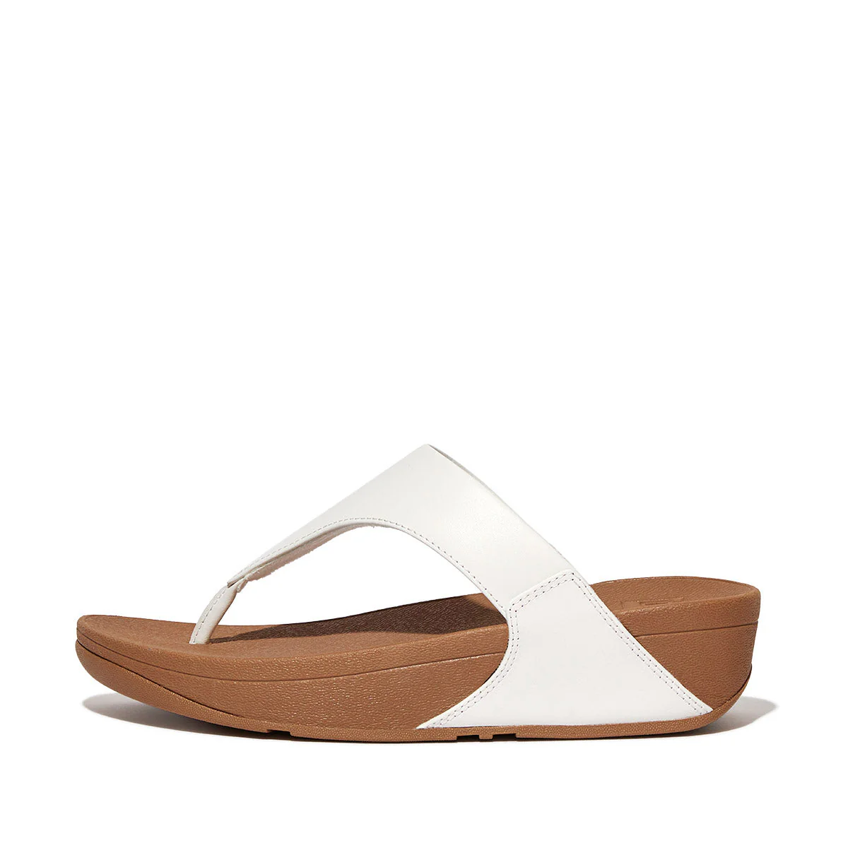 FitFlop Lulu Leather Toe-Post Sandals – Women's (White) - Image 3