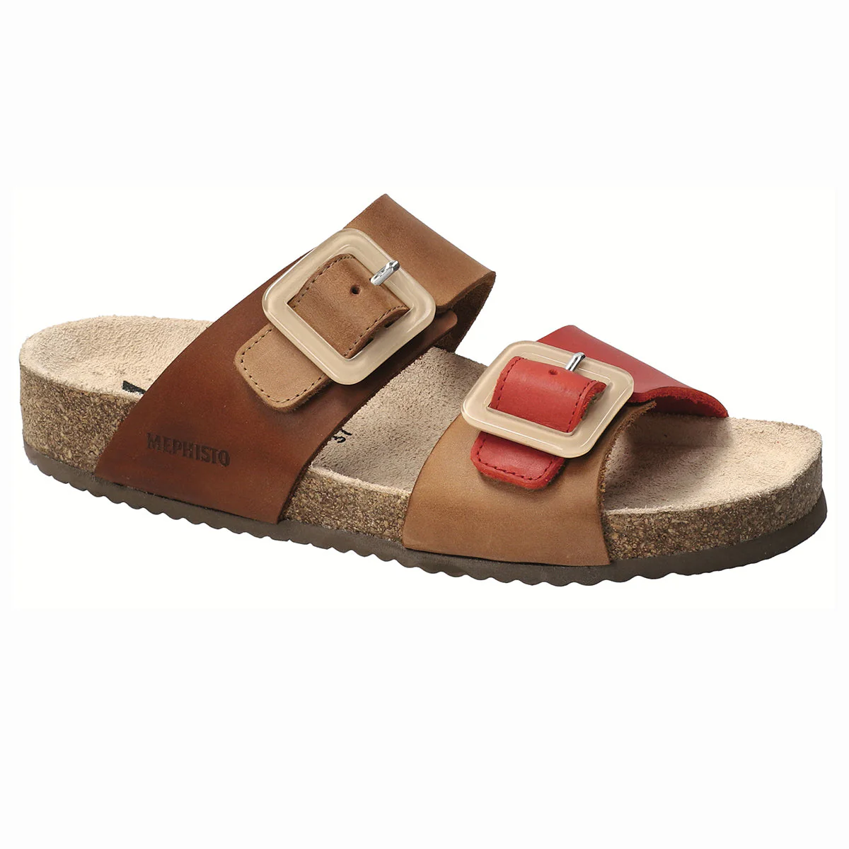 Mephisto Madison Women's Cork Slide Sandals in Camel