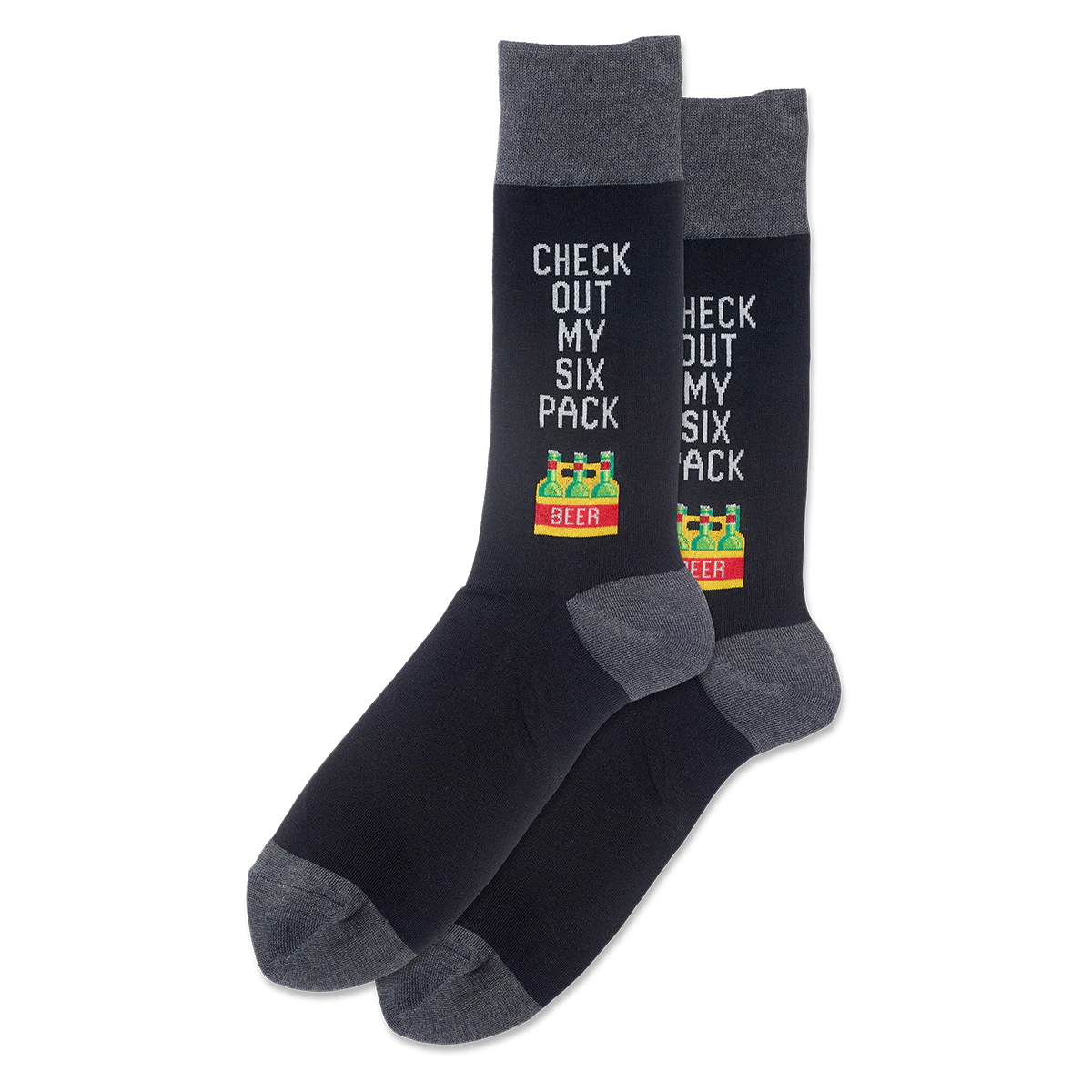 Men's Check Out my Six Pack Crew Socks