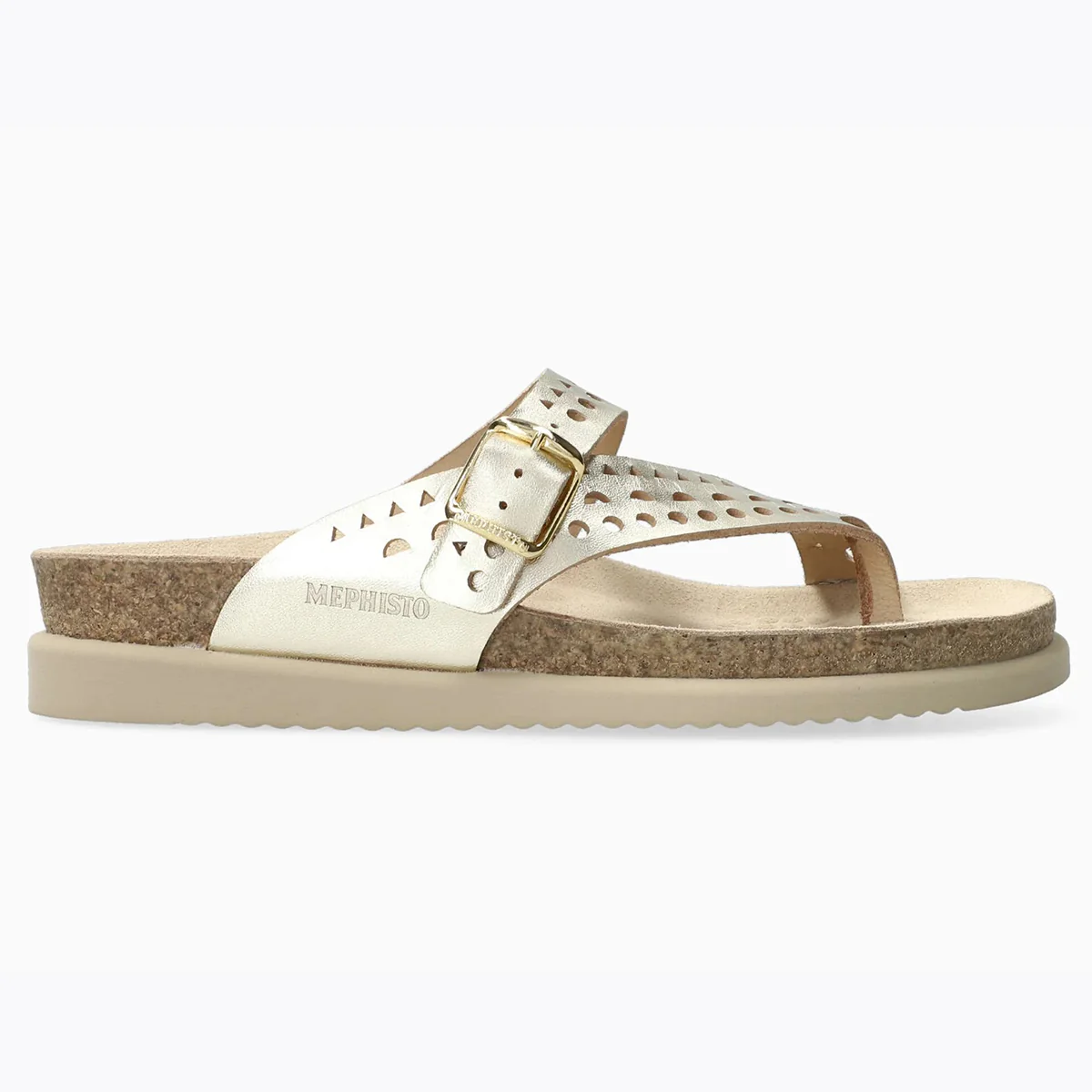 Mephisto Helen Women's Toe Thong Sandals Perf in Gold - Image 2