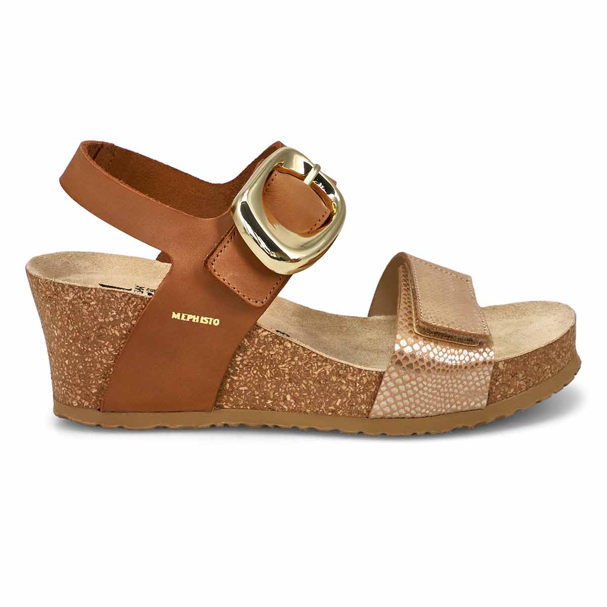 Mephisto Leandre Women's Wedge Sandals in Light Sand - Image 3