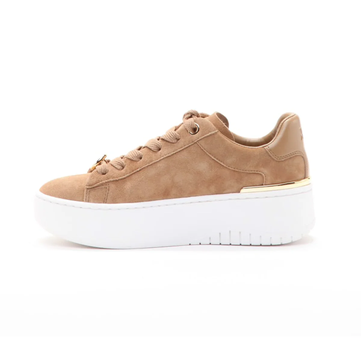 Michael Kors Dottie Lace Platform Sneaker in Husk - Image 3