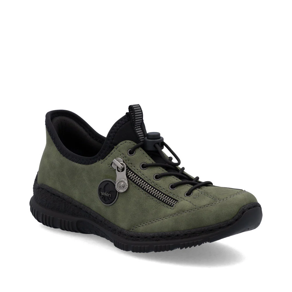 Rieker N3267 Women's Ready to Go Sneaker in Green