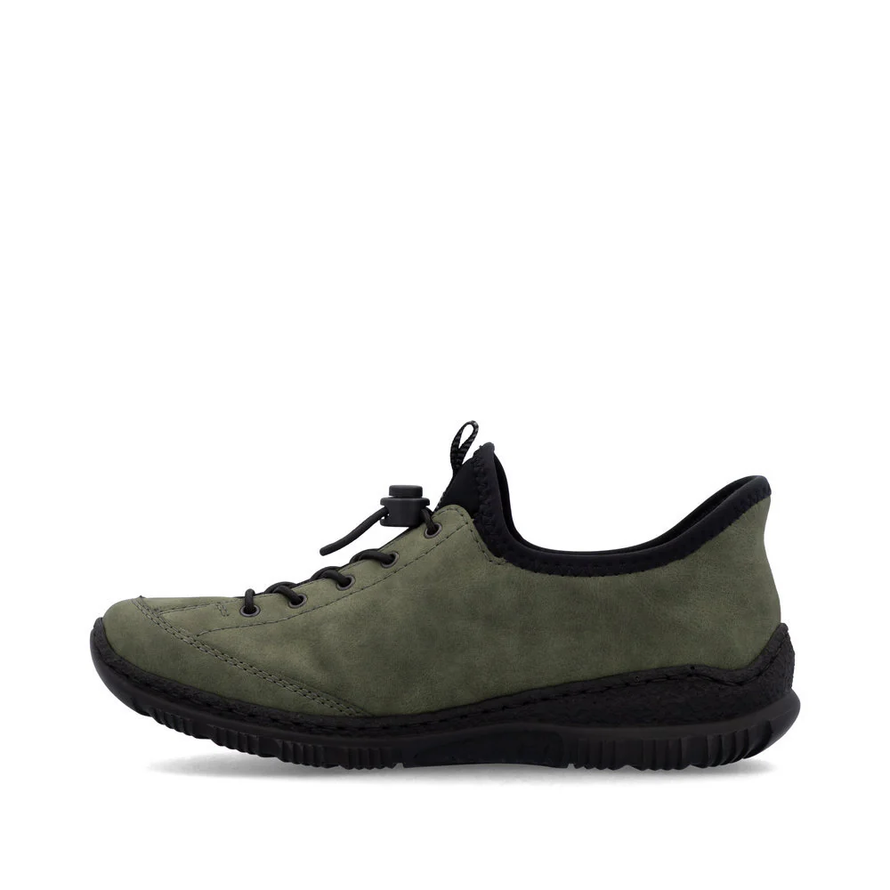 Rieker N3267 Women's Ready to Go Sneaker in Green - Image 2
