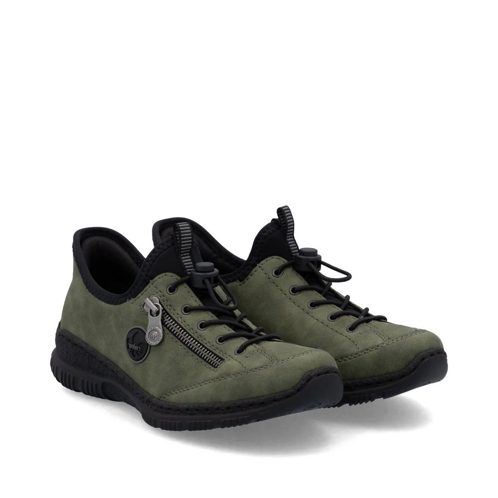 Rieker N3267 Women's Ready to Go Sneaker in Green - Image 5