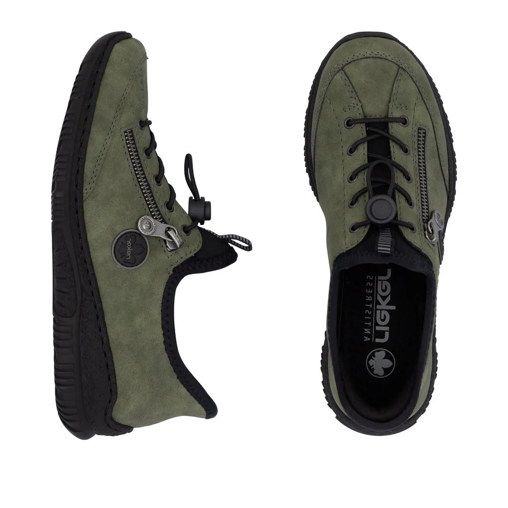 Rieker N3267 Women's Ready to Go Sneaker in Green - Image 6