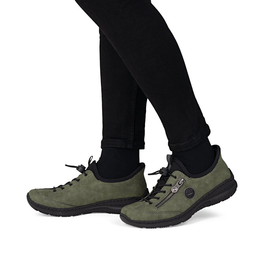 Rieker N3267 Women's Ready to Go Sneaker in Green - Image 8