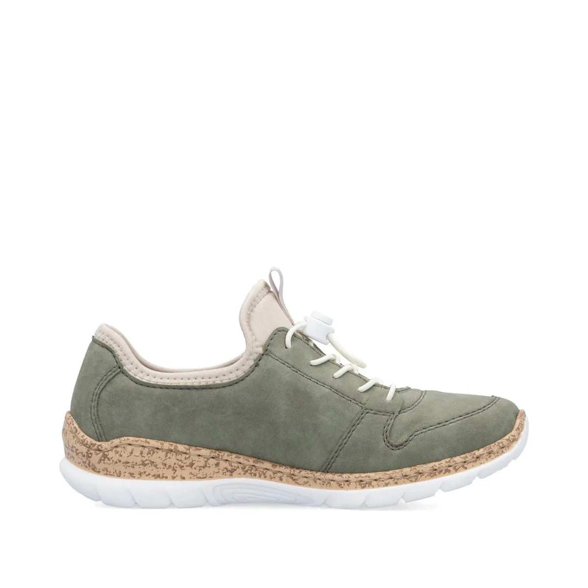 Rieker N42G0-52 Nikita Womens Slip On Sneaker in Green - Comfort & Style - Image 2
