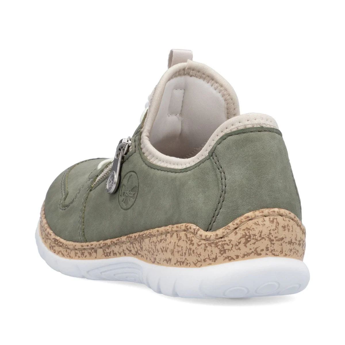 Rieker N42G0-52 Nikita Womens Slip On Sneaker in Green - Comfort & Style - Image 3