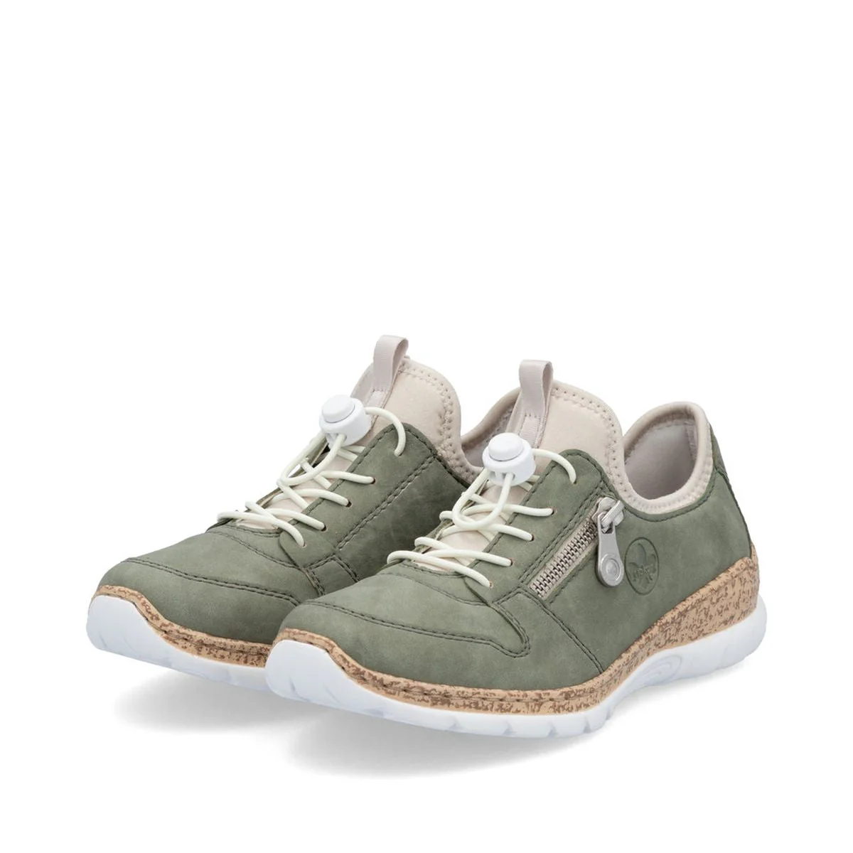Rieker N42G0-52 Nikita Womens Slip On Sneaker in Green - Comfort & Style - Image 5