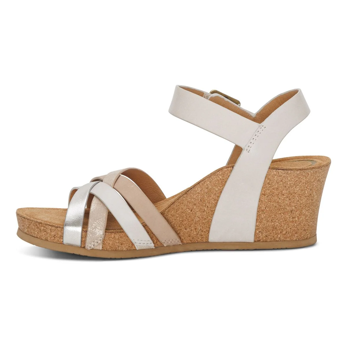Aetrex Noelle Women's Arch Support Wedge – Ivory - Image 2