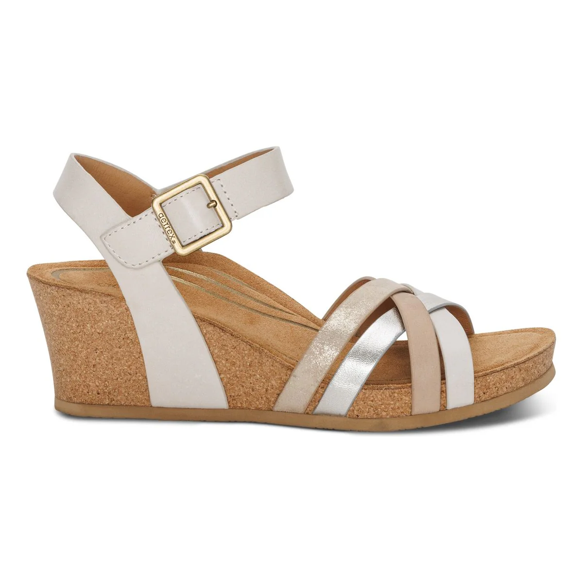 Aetrex Noelle Women's Arch Support Wedge – Ivory - Image 4