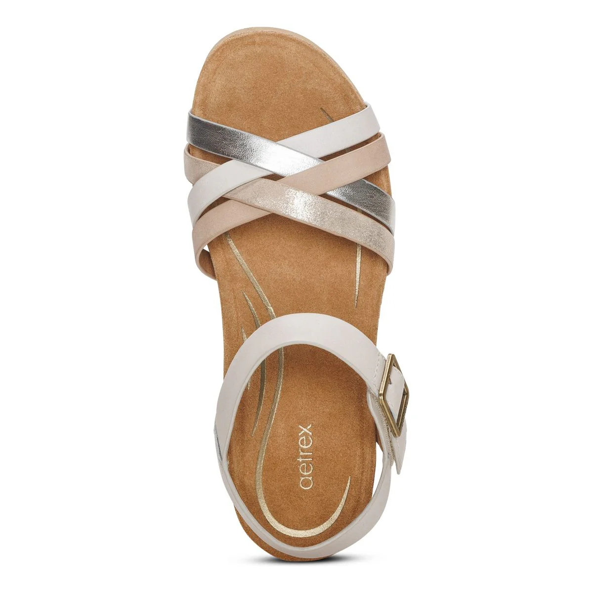 Aetrex Noelle Women's Arch Support Wedge – Ivory - Image 5