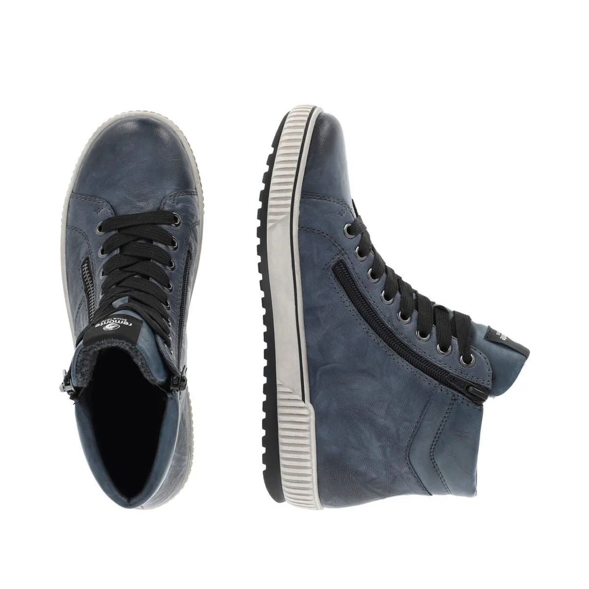 Remonte Ottawa D0772 Women's Lace Up Boots in Navy - Image 4