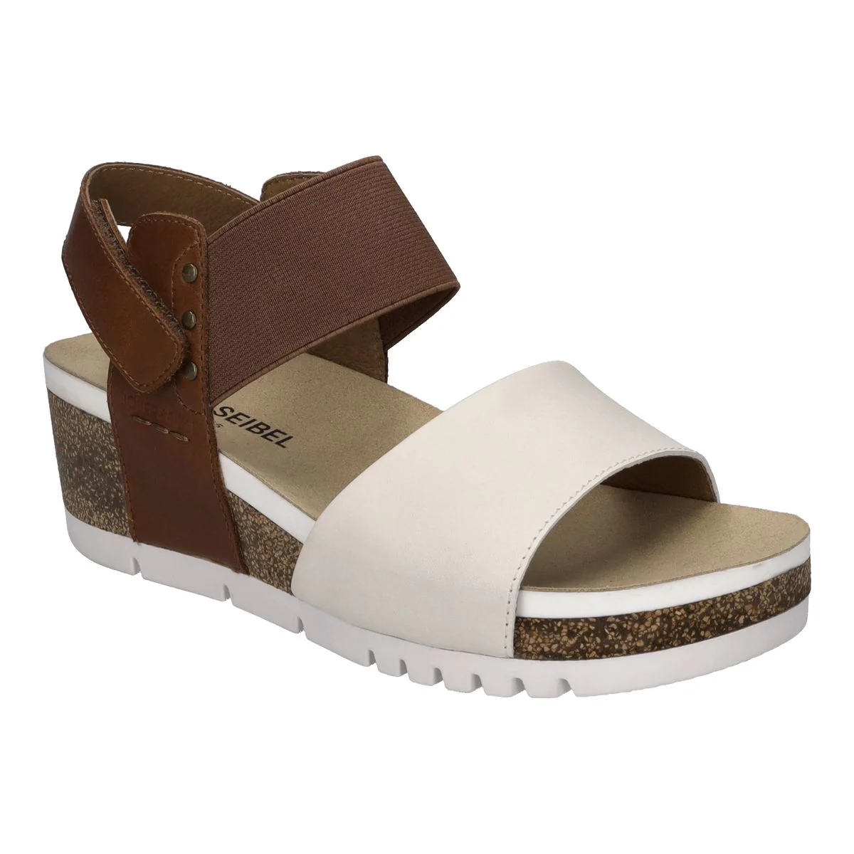 Josef Seibel Quinn 09 Women's Wedge Sandal in Creme Multi