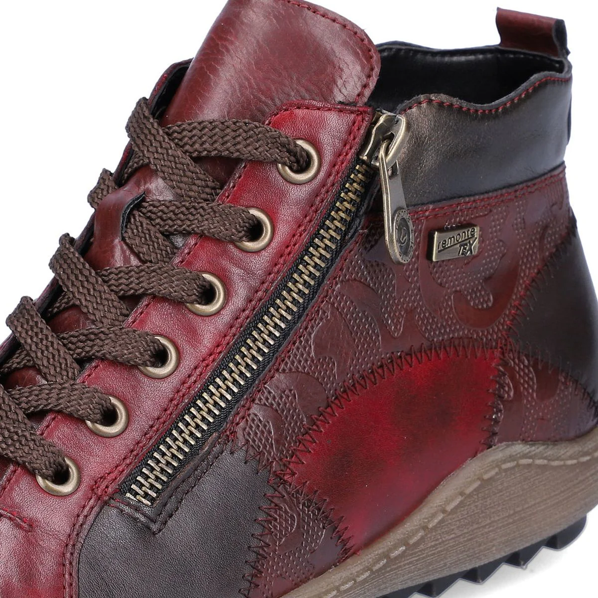 Remonte R1467 Women's Lace Up Boot in Vino - Image 6