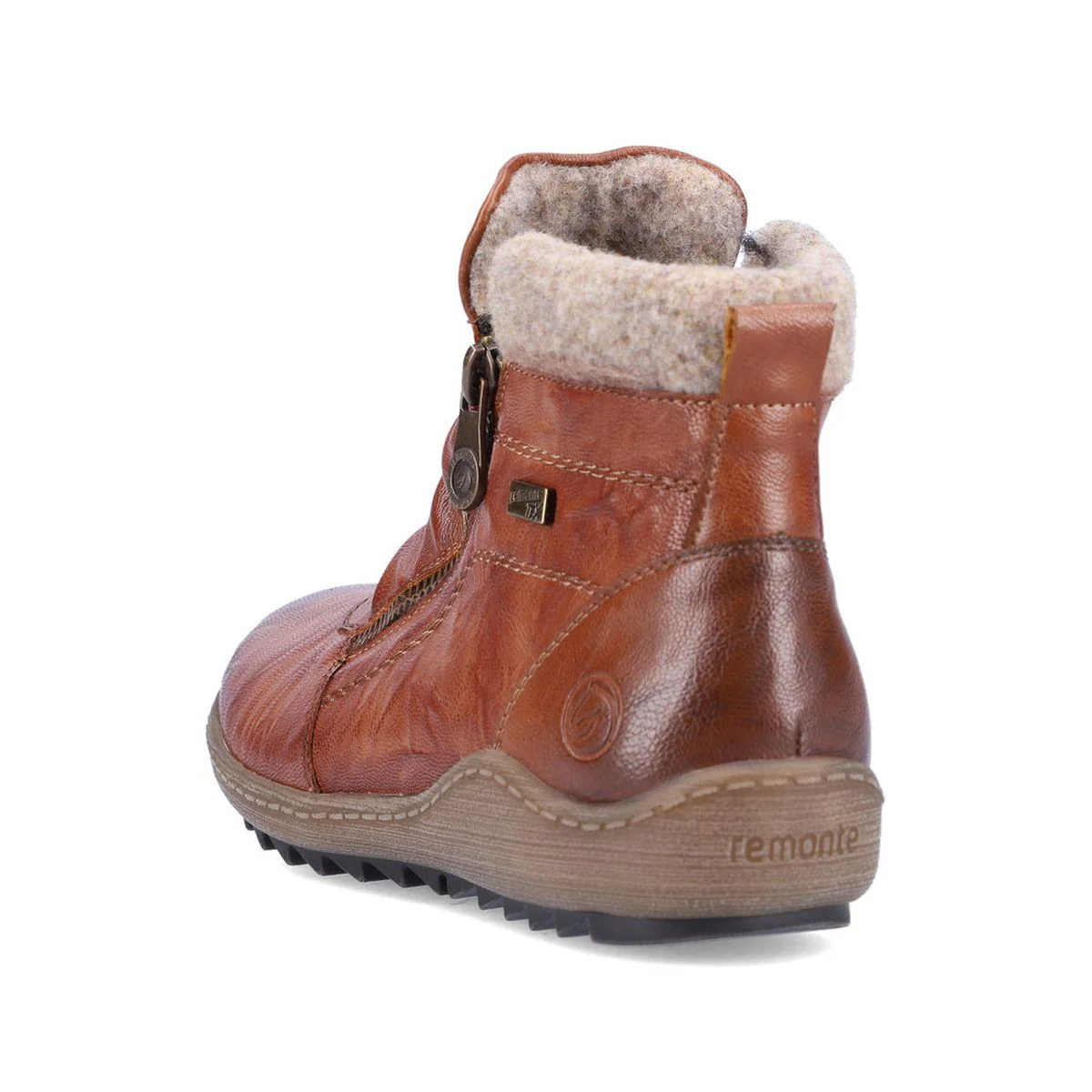 Remonte R1486 Women's Zip Boot in Brown - Image 2