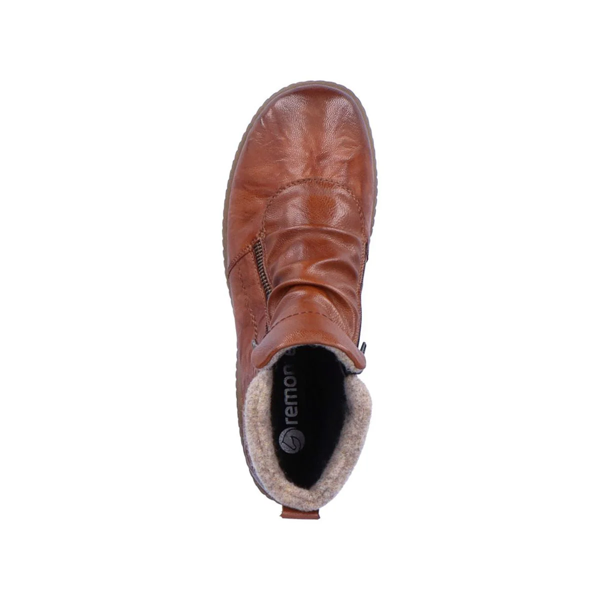 Remonte R1486 Women's Zip Boot in Brown - Image 3