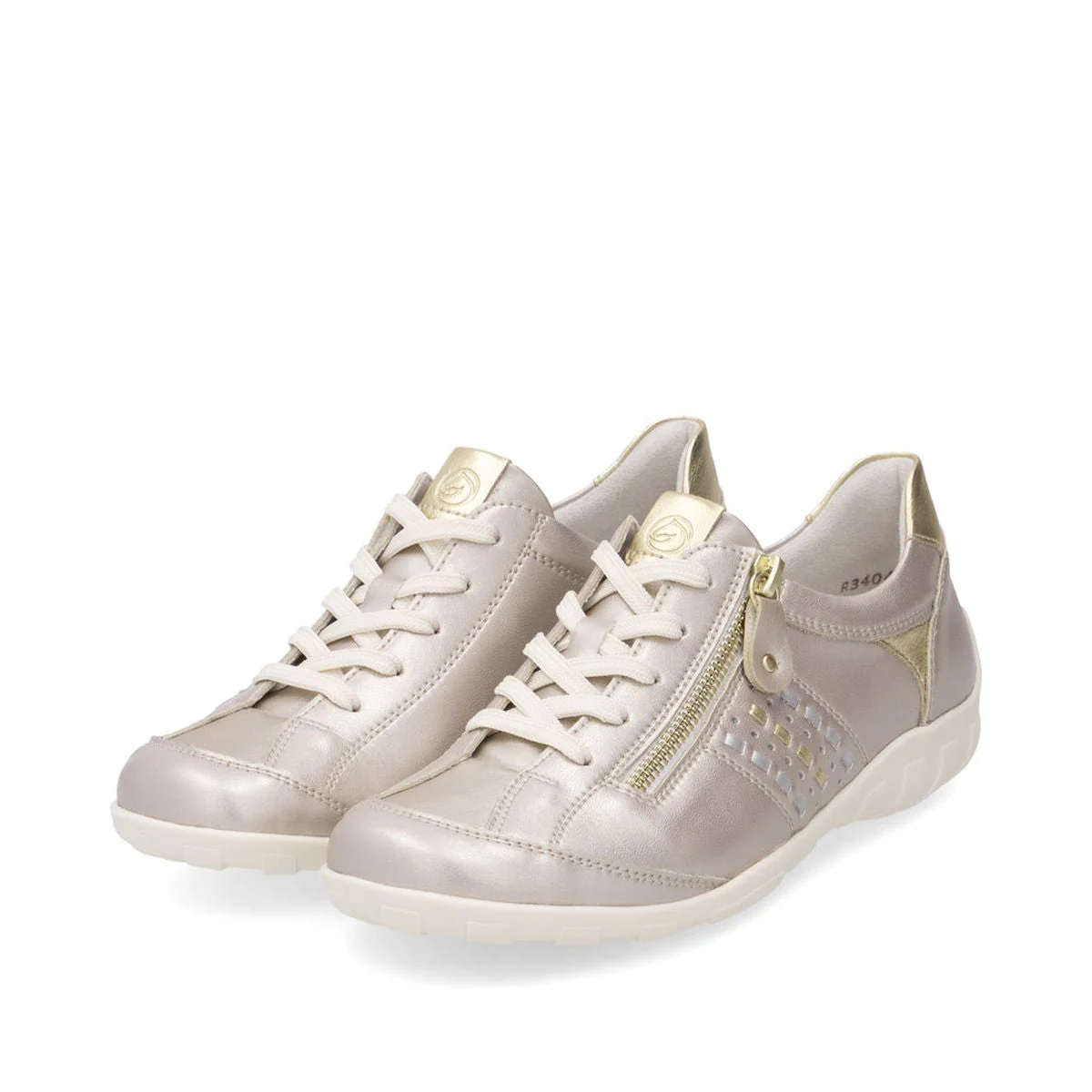 Remonte R3404 Lace Up Women's Shoe in Champagne - Image 5