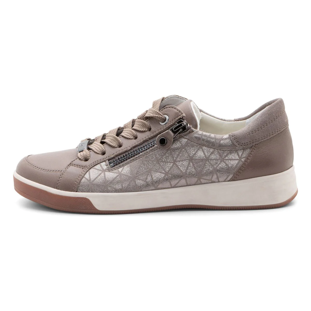 Ara Rei-Low Women's Zip Sneaker in Beige - Image 3