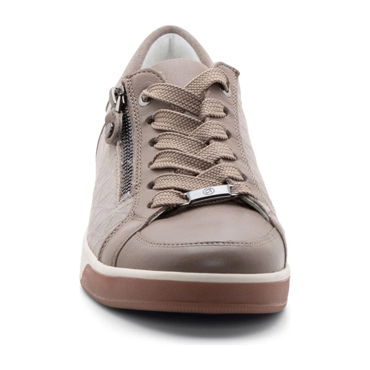 Ara Rei-Low Women's Zip Sneaker in Beige - Image 7