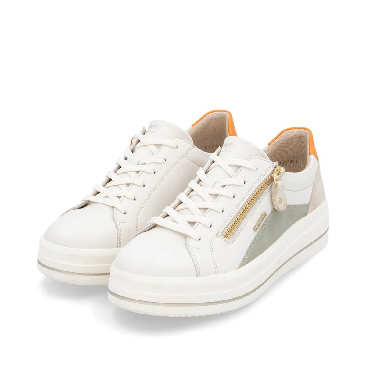 Remonte D1C01 Women's Real Leather Shoes in White - Image 4