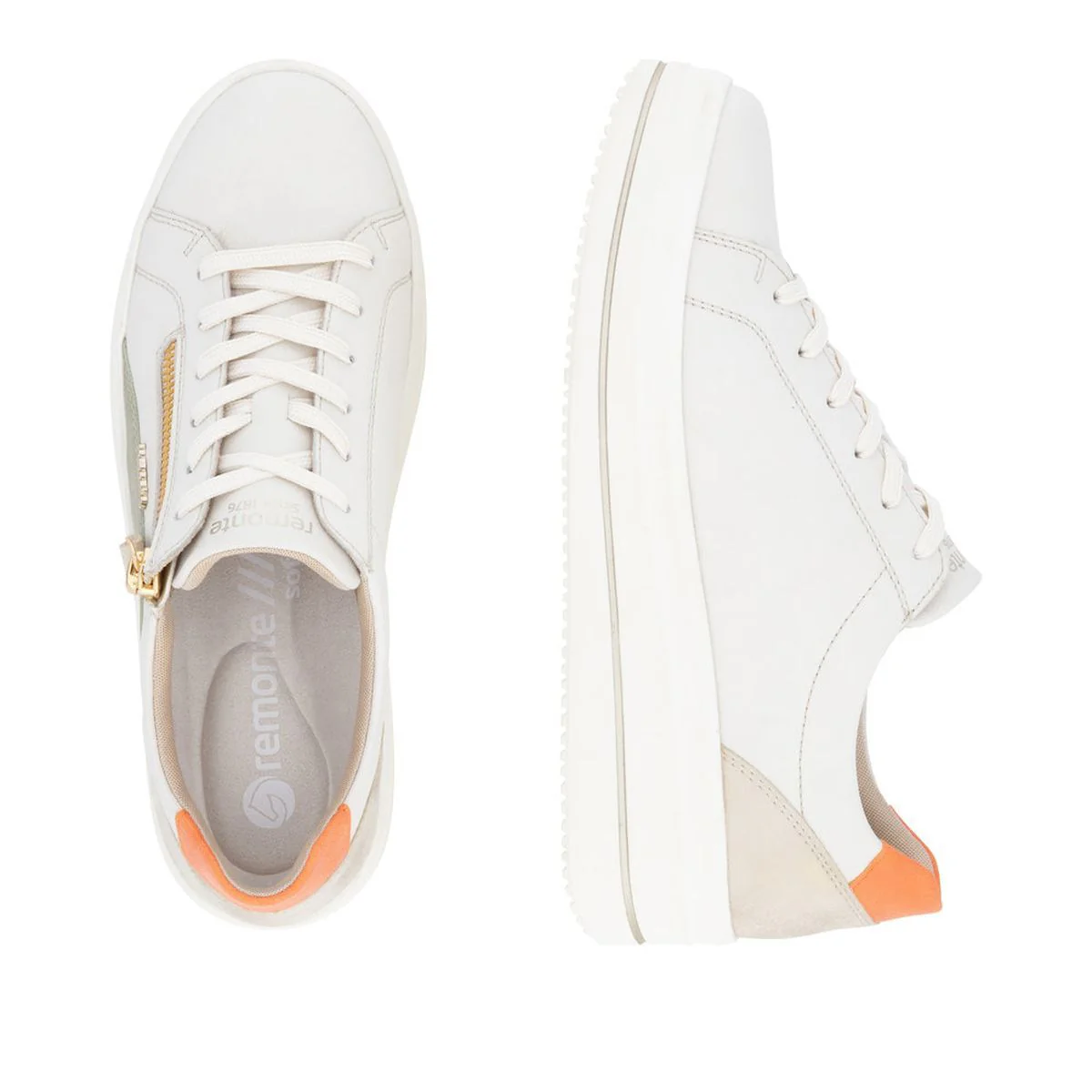 Remonte D1C01 Women's Real Leather Shoes in White - Image 5