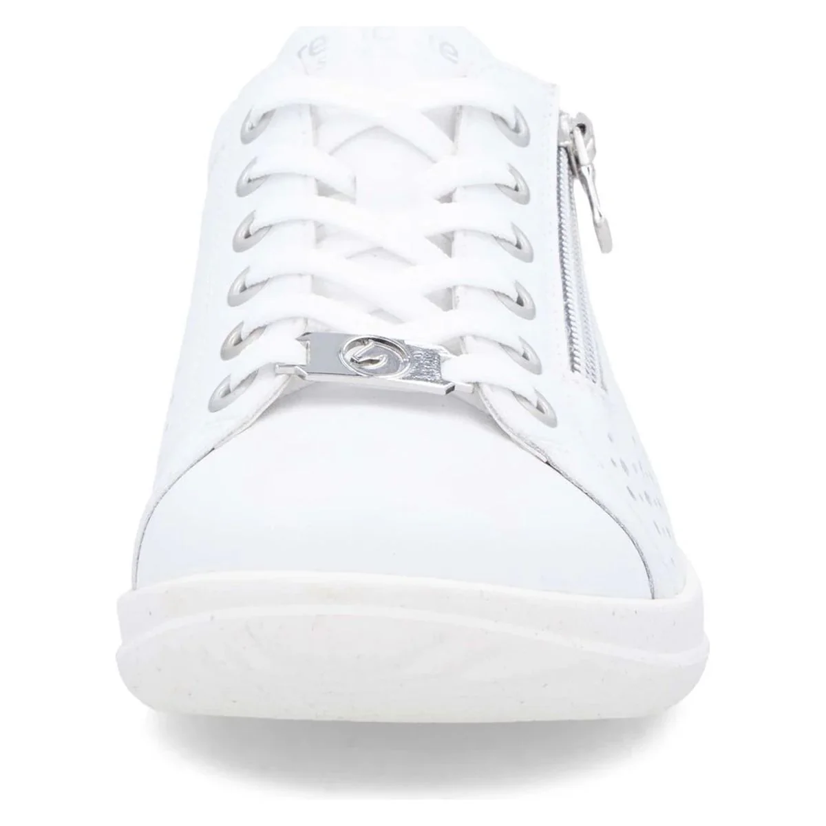 Remonte D1E08 Women's Perforated Real Leather Shoes in White - Image 6