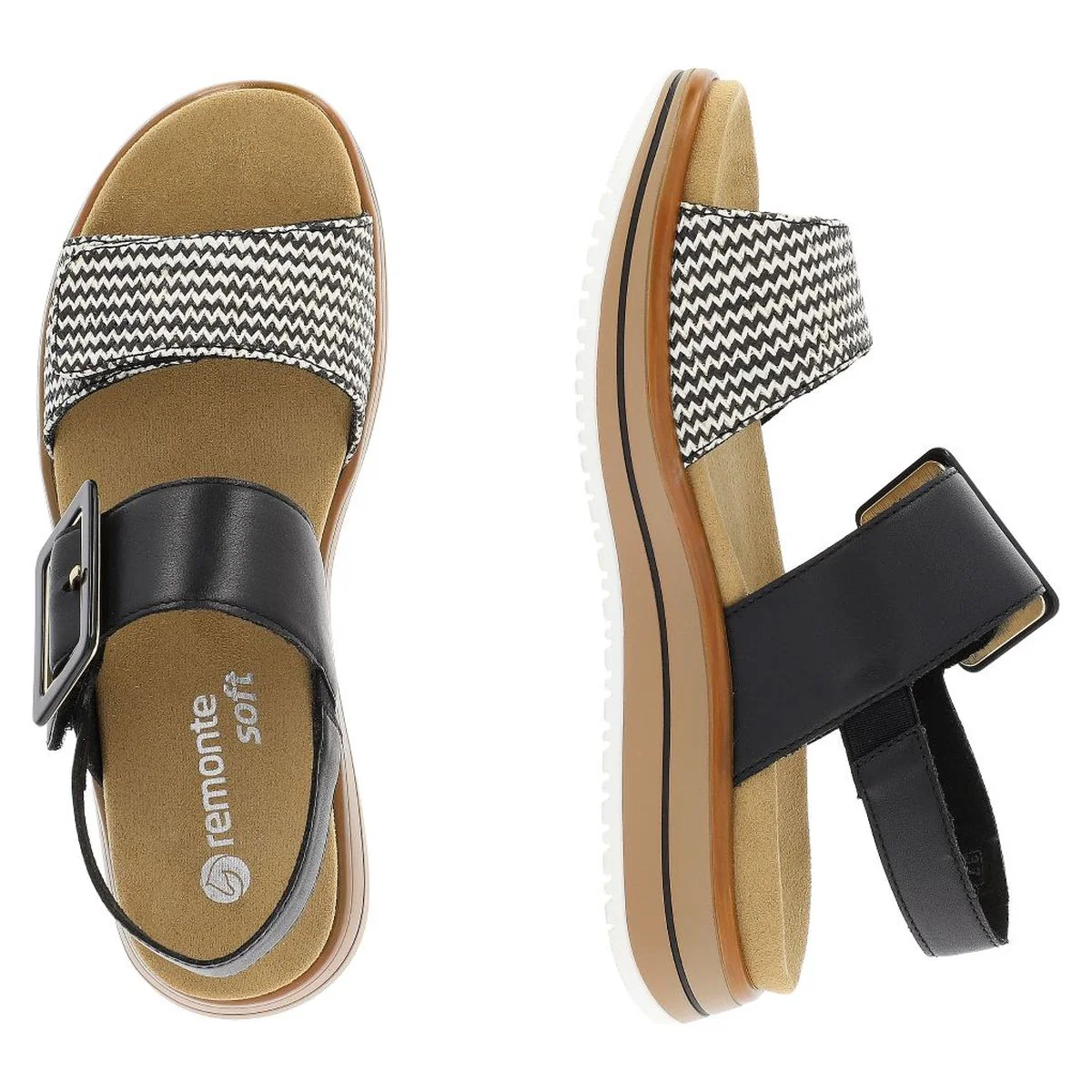 Remonte D1J53 Women's Sandals in Black - Image 8