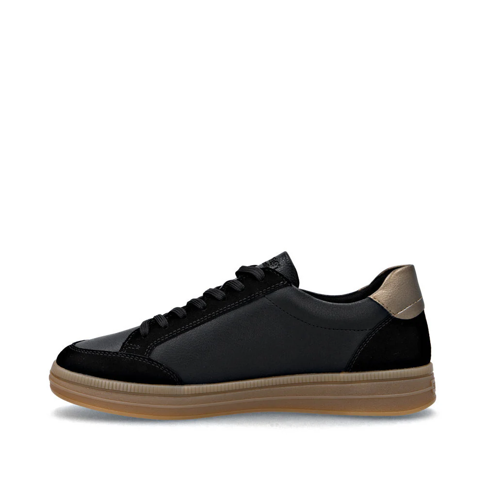 Remonte D2C04 Women's Side Zip Sneaker in Black - Image 2