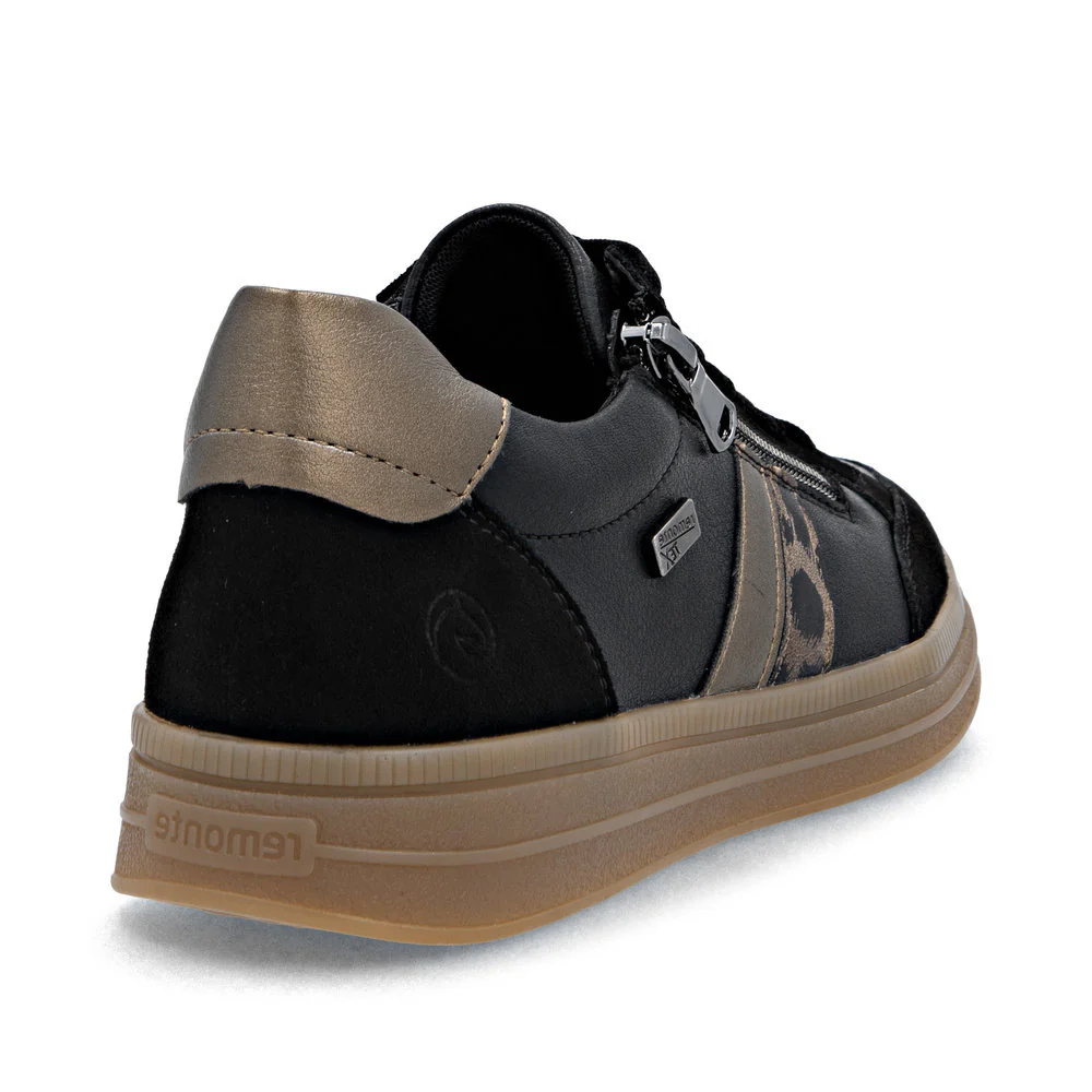 Remonte D2C04 Women's Side Zip Sneaker in Black - Image 4