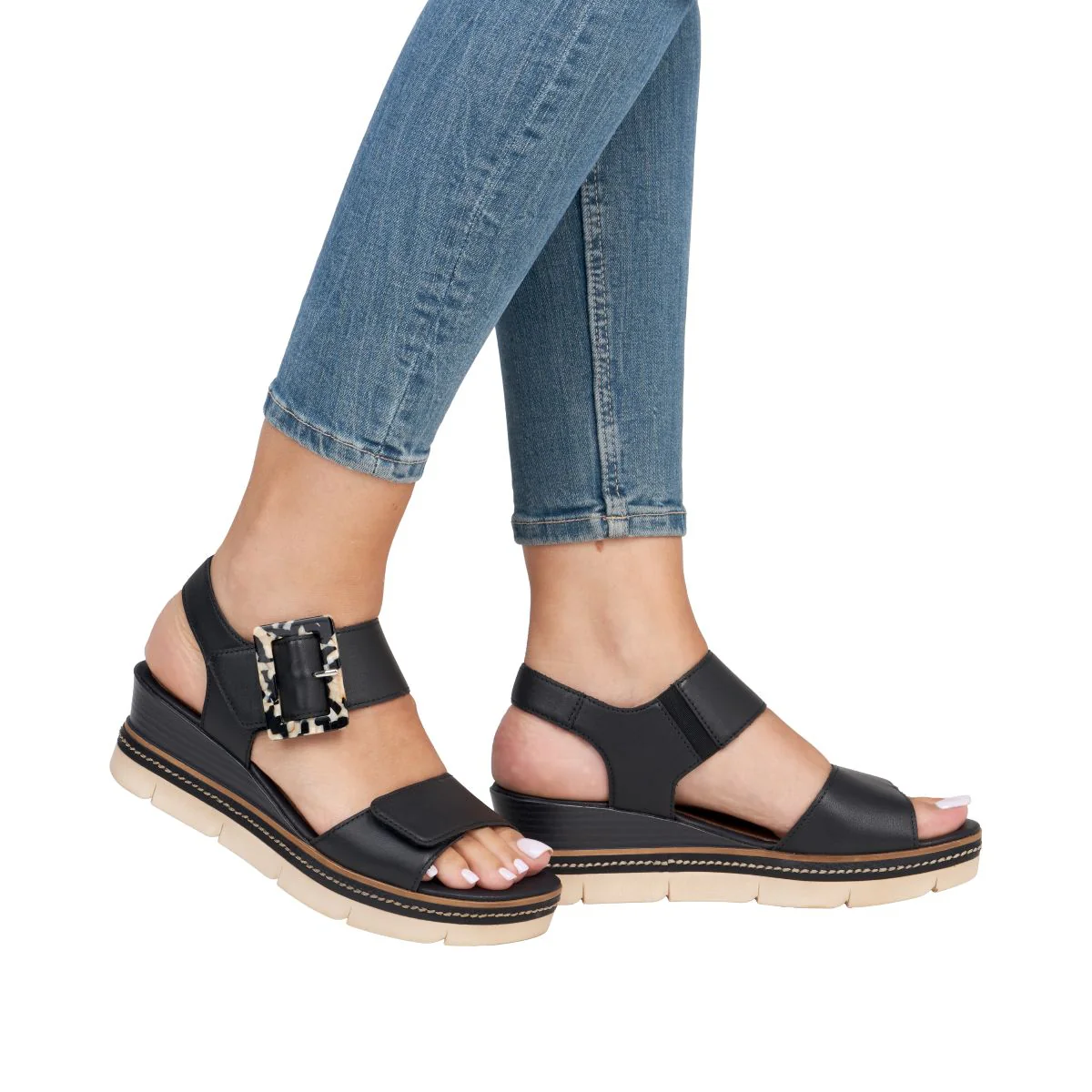 Remonte D2L53 Women's Sandals in Black - Image 10