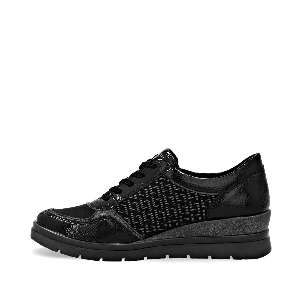 Remonte R0701 Women's Side Zip Sneakers in Black - Image 2
