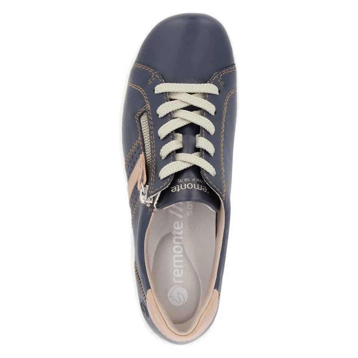 Remonte R1432 Women's Lace Up Shoe in Blue - Image 4
