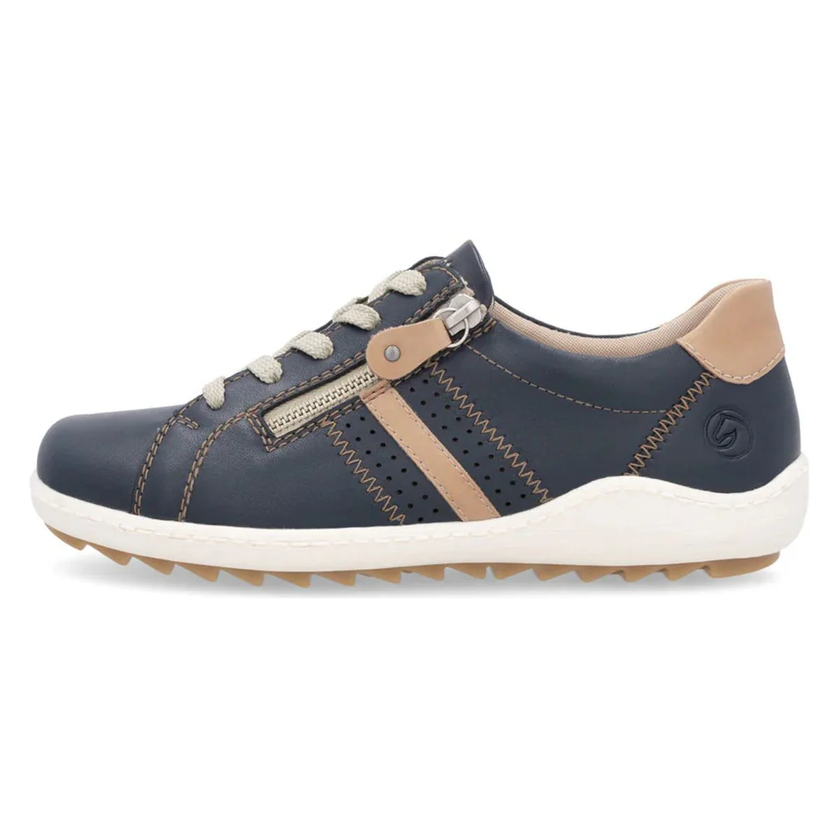Remonte R1432 Women's Lace Up Shoe in Blue - Image 5