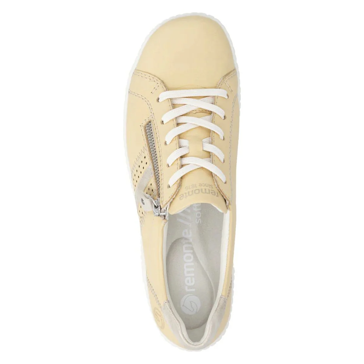 Remonte R1432 Women's Lace Up Shoe in Yellow - Image 4