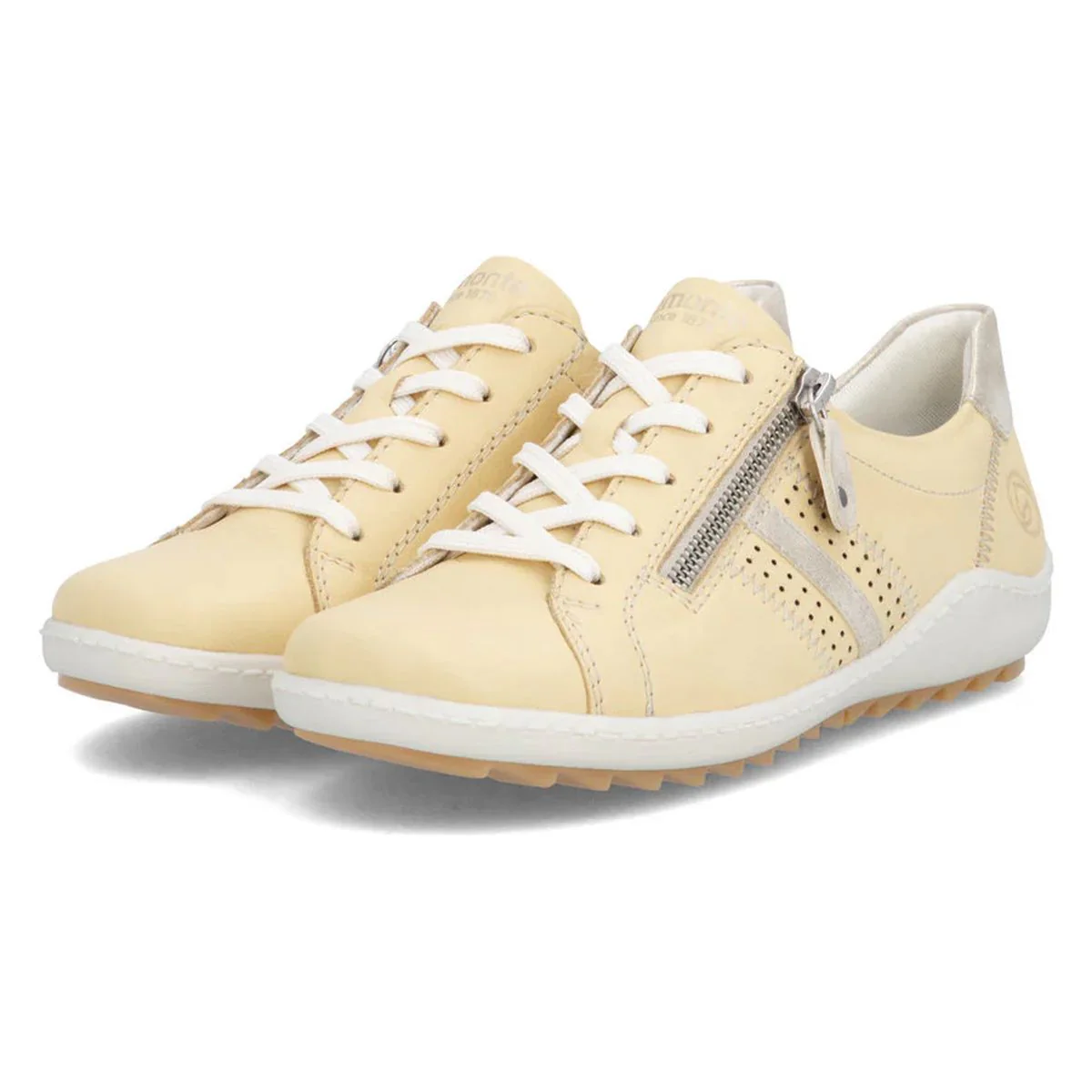 Remonte R1432 Women's Lace Up Shoe in Yellow - Image 8