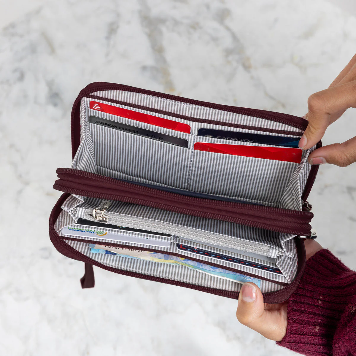 RFID Blocking Double Zip Wallet - Image 3