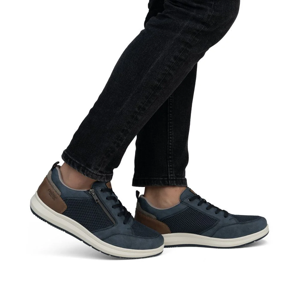 Rieker 16901 Men's Wide Shoes in Blue - Image 10