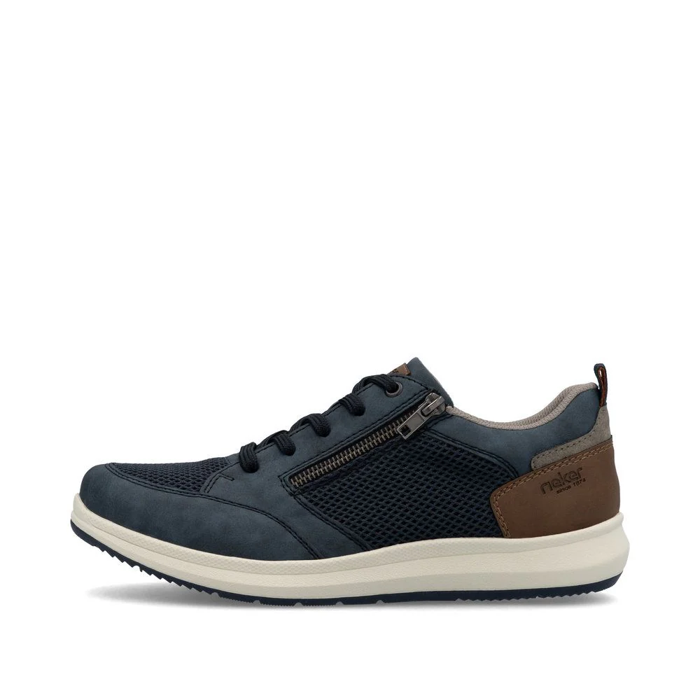 Rieker 16901 Men's Wide Shoes in Blue - Image 5