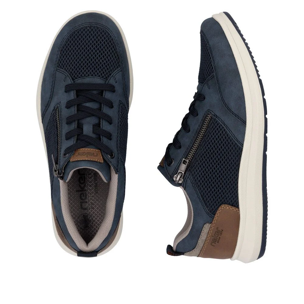 Rieker 16901 Men's Wide Shoes in Blue - Image 9