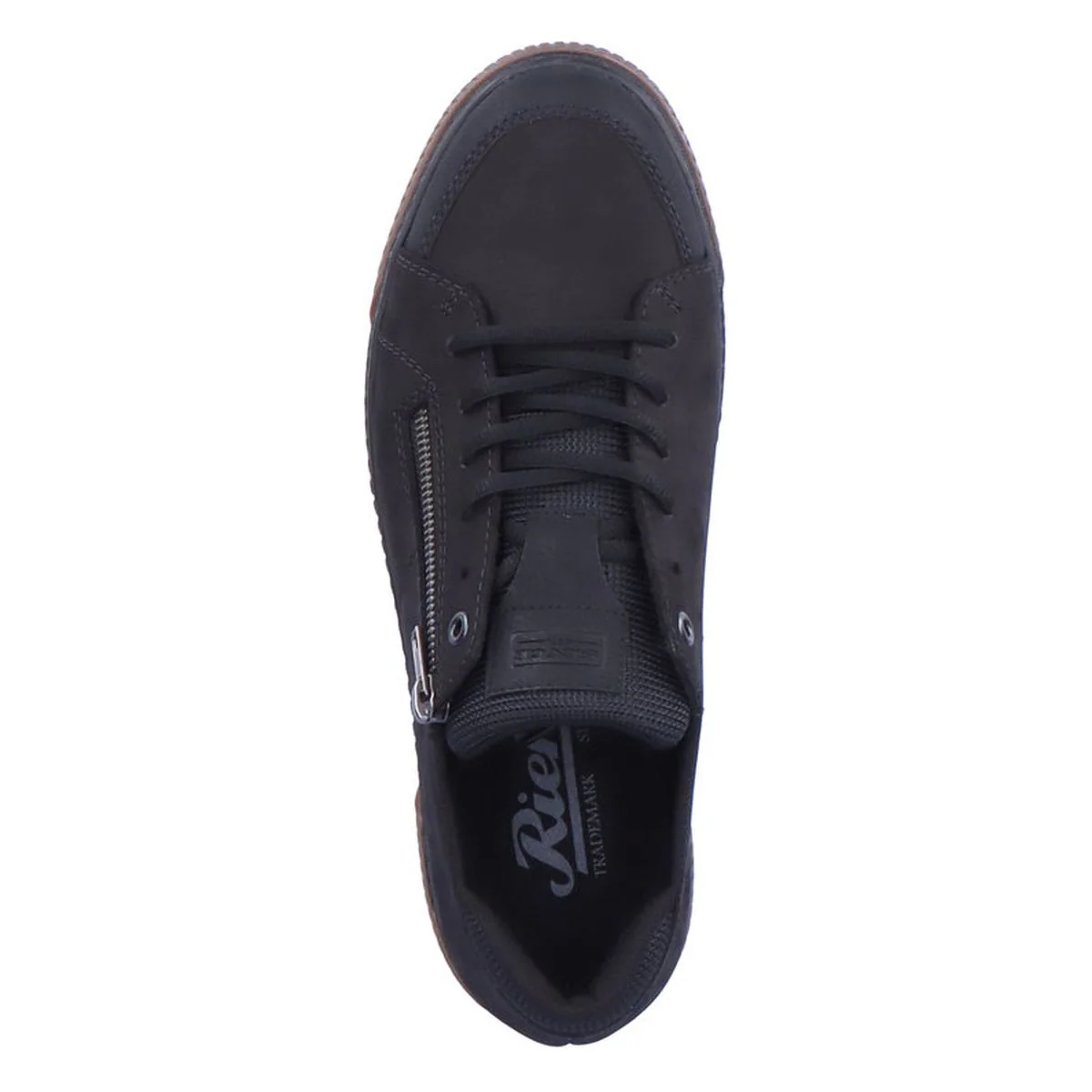Rieker 18910 Men's Zip Shoe in Black - Image 4