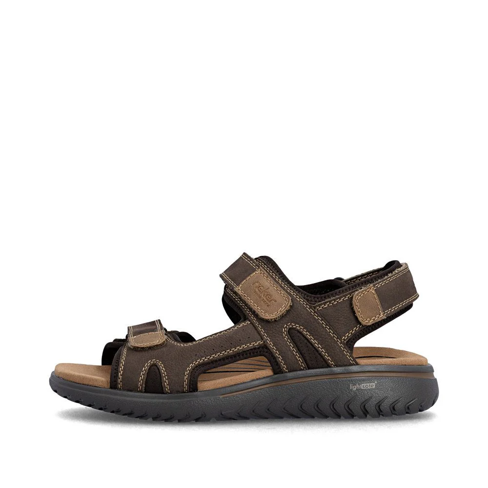 Rieker 26450 Men's Leather Sandals in Brown - Image 5